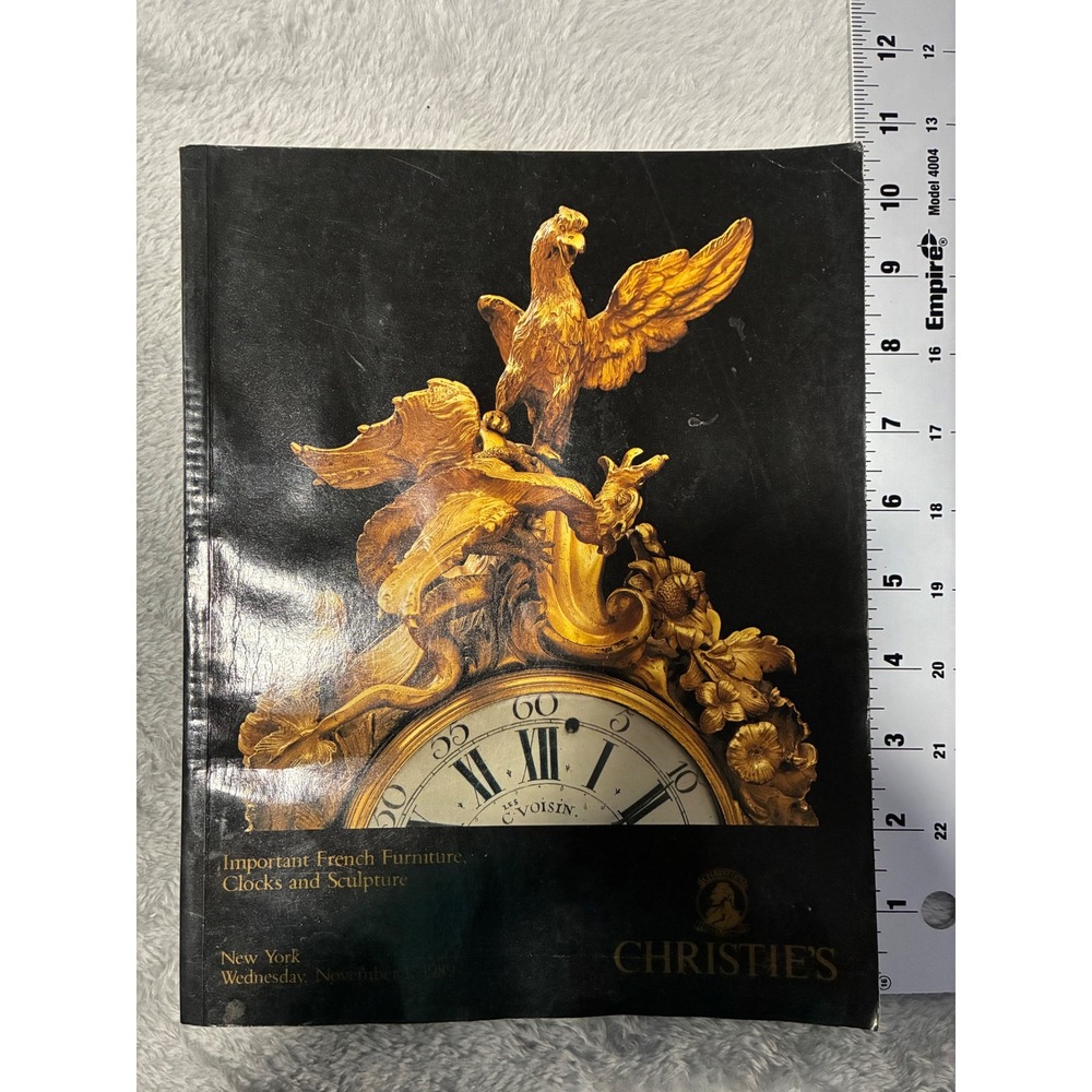 Christie's 1989 Catalog Important French Furniture Clocks Sculpture New York